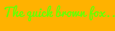 Image with Font Color 6BFF00 and Background Color FFB200